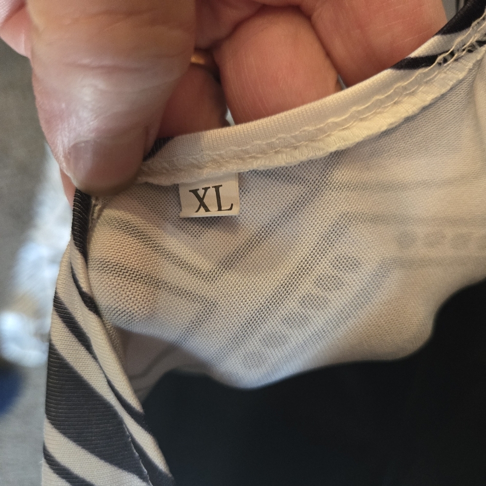 Gorgeous black & white geometric kimono style dress szXL no brand - Picture 8 of 8